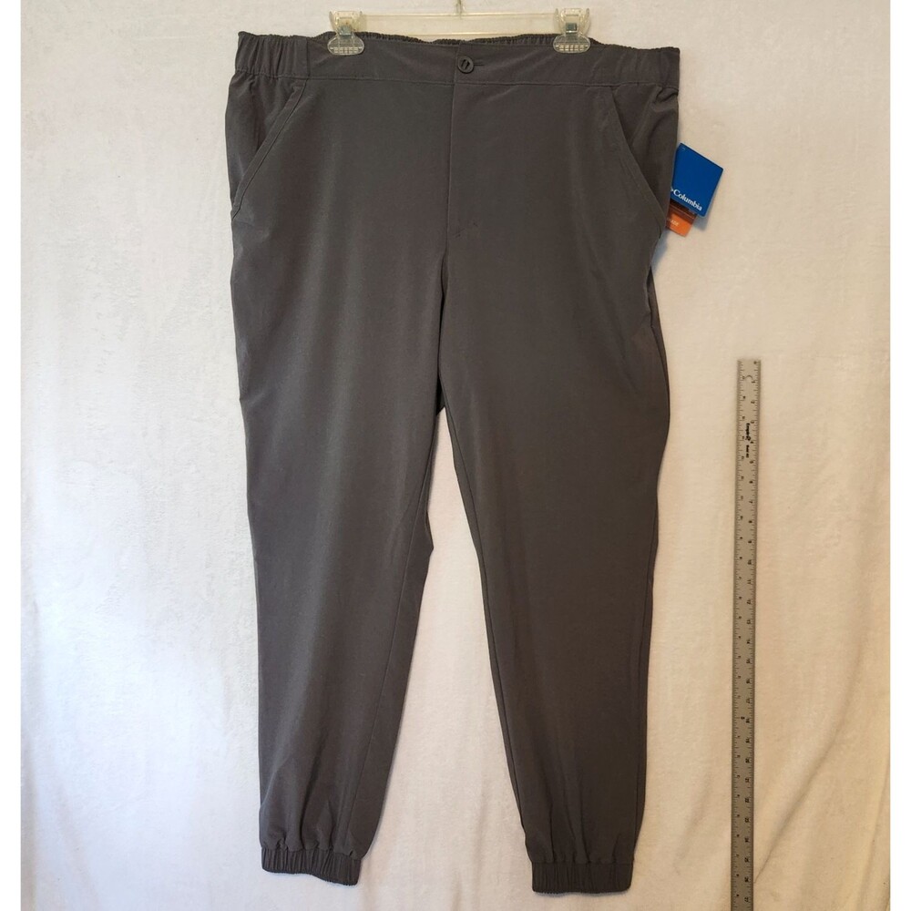 NWT Columbia Men's Size XL Gray Timberlake Camp Woven Jogger Pants 50 UPF